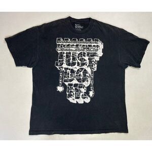 Nike Just Do It Graphic T-shirt Men XL Black Short Sleeve